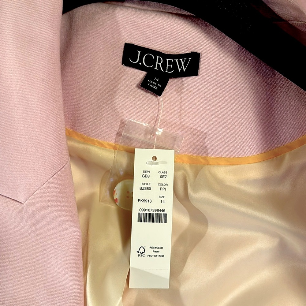 J.Crew Double-breasted blazer jacket in bi-stretch cotton blend BZ880 - Picture 5 of 12